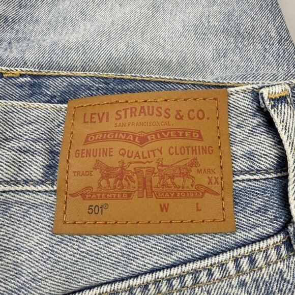 Levi's 501 Original Fit High Rise Straight Jean Light Wash Morning Joyride - Picture 7 of 11